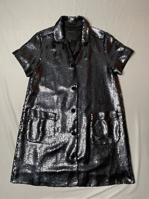 MARC JACOBS Fall 2013 Runway Blue Sequin Pajama Waitress Shirt