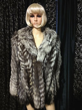 Fur Coat Silver Fox Size: Shoulder to Shoulder across Back 171/2" A Real Winner 