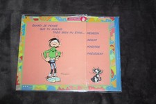 gaston lagaffe carte postale + enveloppe grande taille neuf anniversaire 