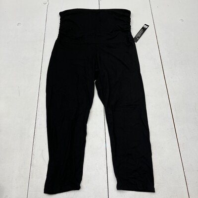 Leggings Depot Black Capri Maternity Leggings Womens Size X