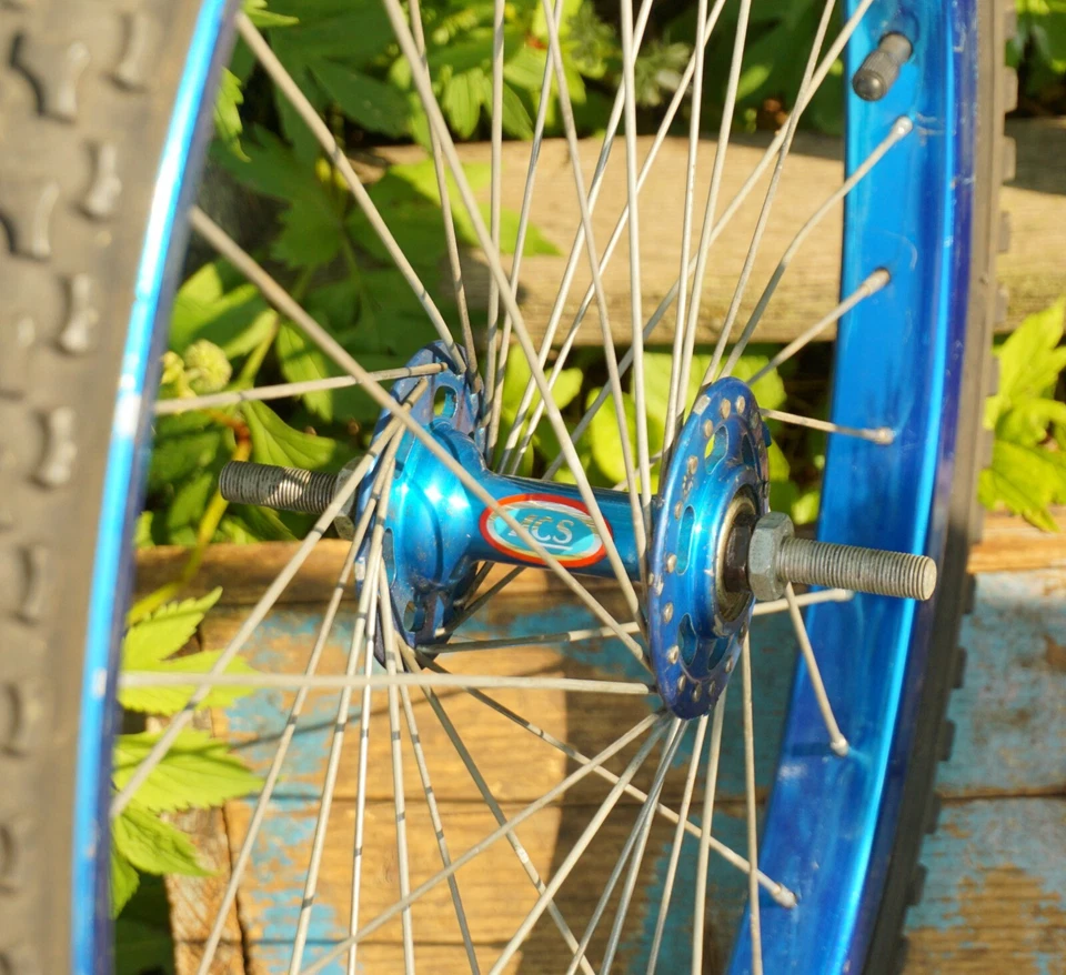 ACS BMX Wheel 24 Front Murray Ohio X24 Blue Anodized Cruiser Old School Vintage - Image 2 of 4