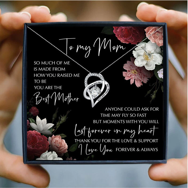 To My Mom Necklace, Mother's Day, I Love Mom Birthday Gift