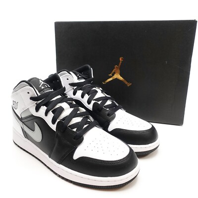 Nike Air Jordan 1 White Shadow Mid Sneakers GS Size 7Y 554725-073 Womens 8.5 Nike Air Jordan 1 White Shadow Mid Sneakers GS Size 7Y  main image 2