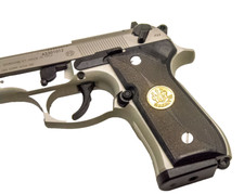 Luxurious Ebony Wood Beretta 92fs Pistol Grips - Stylish Design 24k Gold Emblem Luxurious Ebony Wood Beretta 92fs Pistol Grips - Stylish Design 24k Gold Emblem