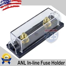 ANL GOLD Inline Fuse Holder Universal Ring Terminal Connection Marine Grade USA