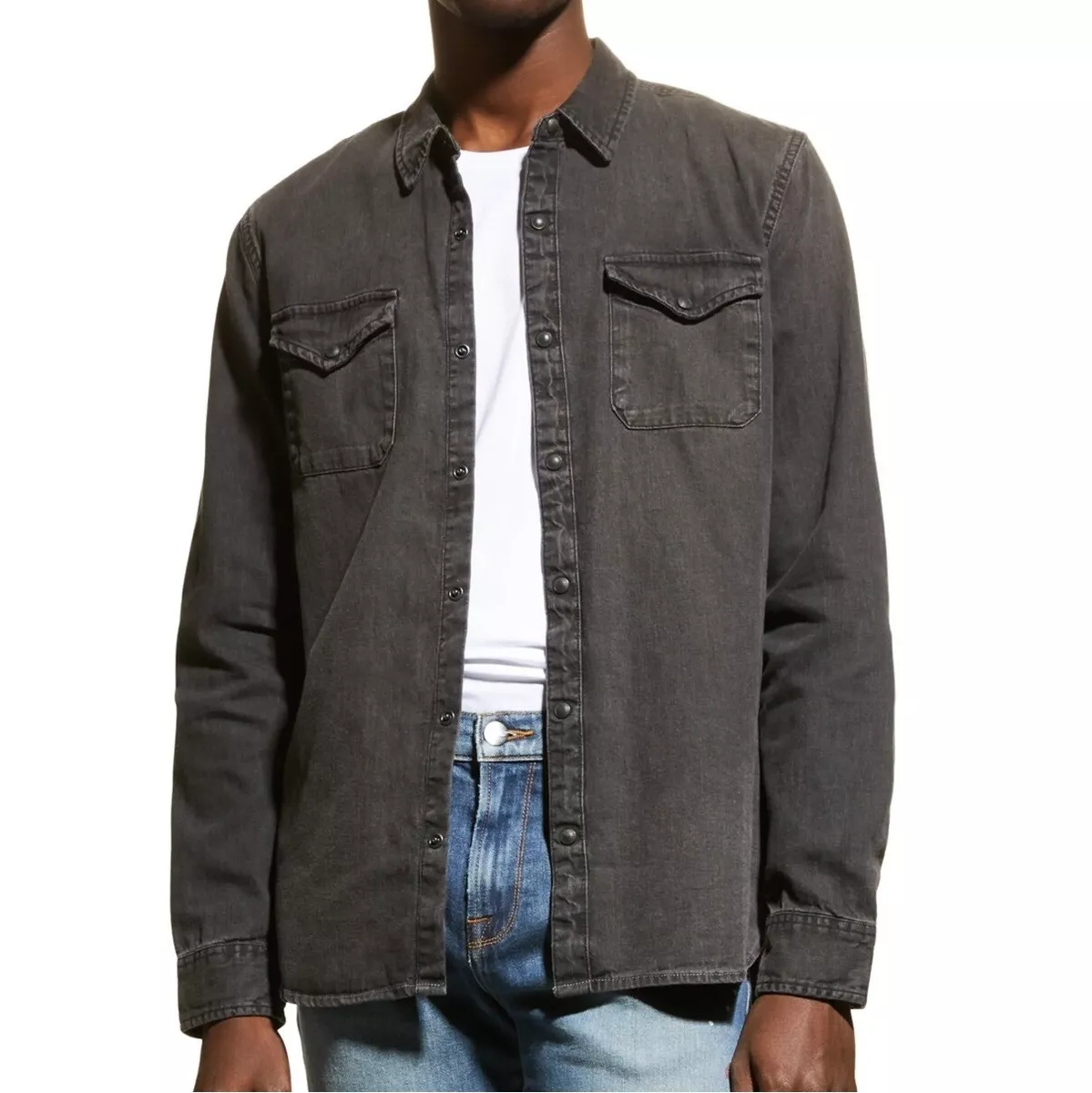 John varvatos black denim jacket top