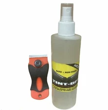 Tint-Off Adhesive Removal Fluid Kit  Easy Removal Tint Film 8 oz Made in USA