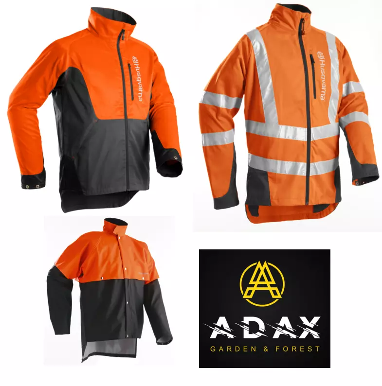 Orig Husqvarna Forest jacket Classic protective antirain jacket highviz  chainsaw eBay