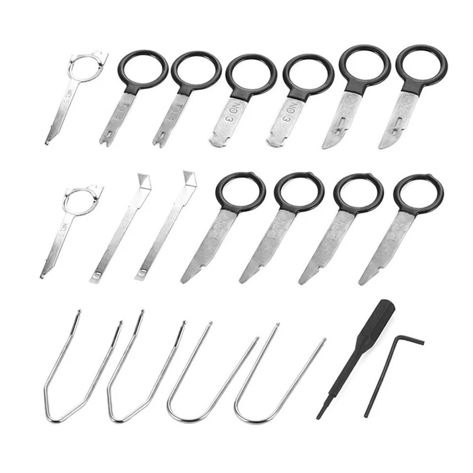Car Stereo Radio Removal Tool Key Kit Compatible with Mercedes/BMW/VW/Audi/Ford - Image 3 of 4