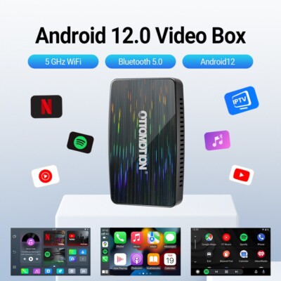Ottomotion Play2Video Android AI BOX Wireless Carplay Adapter w/Youtube Netflix