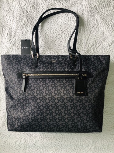dkny black monogram bag