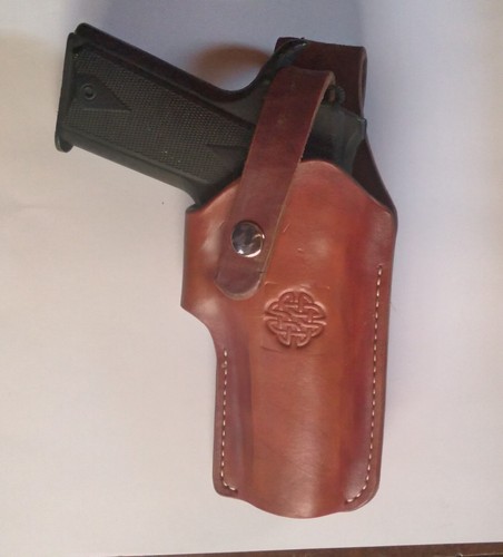 Handcrafted Leather Rodesian Style Holster For 1911 Gov. Model or CZ75 USA Made