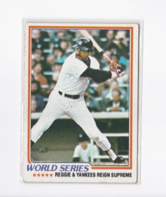 REGGIE JACKSON ''MR. OCTOBER'' 1978 TOPPS BASEBALL WORLD SERIES CARD-SHIPS FREE