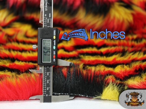 Faux Fur Long Pile Zig Zag Fabric / 58" Wide / Sold By The Yard - Picture 9 of 14