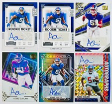 2021 Contenders Obsidian Mosaic Elements Azeez Ojulari Rookie RC Auto - 6 Card