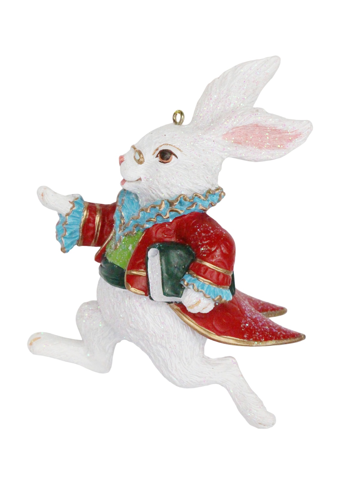 Gisela Graham White Rabbit Alice Wonderland Christmas Tree Decoration Ornament