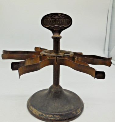 B5 Vtg The Unit Ink Stamp Holder 6 Post Office Carousel Rack Retro Office