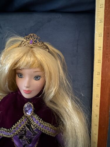 Brass Key Disney Sleeping Beauty Aurora Purple Dress 16" Porcelain Doll - Picture 6 of 9