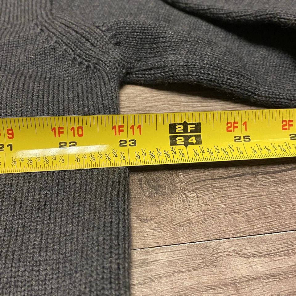 AUTÉNTICO FENDI GRIS OSCURO 100% LANA POLAR CÁRDIGAN SUÉTER ABOTONADO TALLA 42 (13) Foto 3 de 4