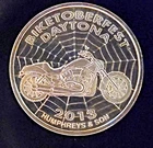 2013 Biketober Fest Daytona Motorcycle Harley Vtg-999 Silver 1 Oz Ounce Art Coin