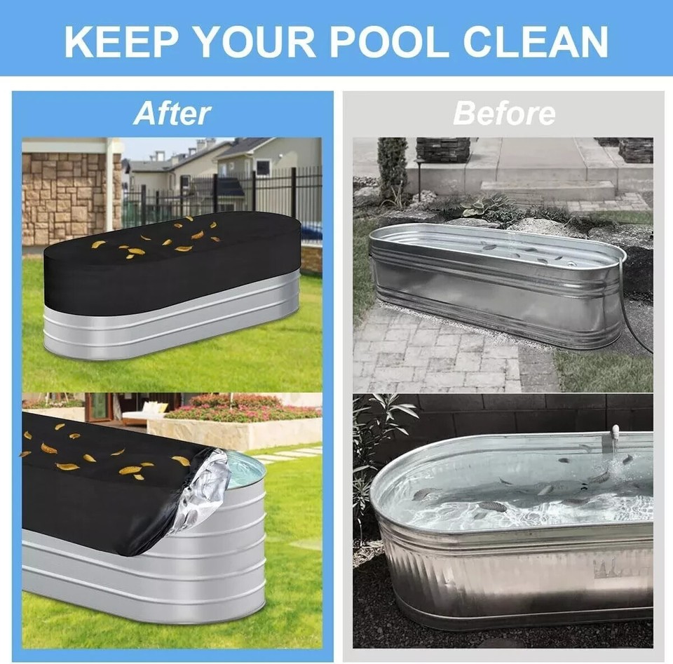 4Ft Fits 2 X 2 X 4 Ft Stock Tank Oval Galvanized Tank Waterproof Horse