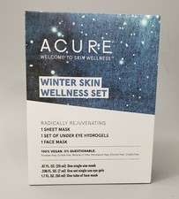 Acure Winter Skin Wellness Set 1 Face Msk 1 set Eye Hydrogels 1 Face Msk