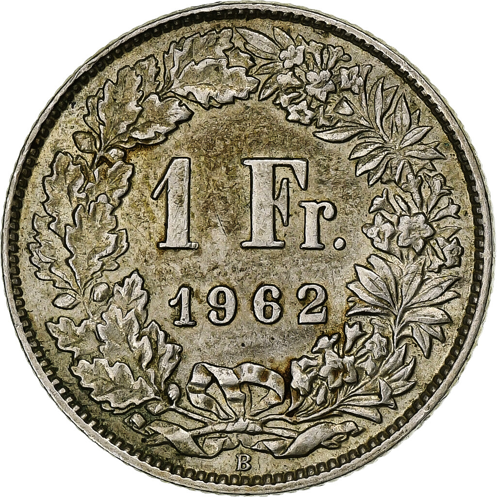 スイス62.1フラン 1048316] Switzerland, Franc, 1962, Bern, Silver, AU, KM:24 | eBay