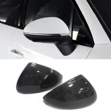 Real Carbon Fiber Car Side Mirror Cover Cap Add On For Porsche Cayenne 2015-2017
