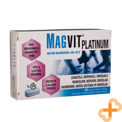 MAGVIT PLATINUM 400mg Magnesium Vitamin B6 B12 30 Tabletten Muskel Nervensystem