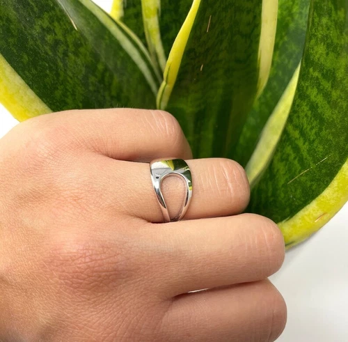 925 Sterling Silver Band & Statement Meditation Ring Handmade Ring All size-A-61