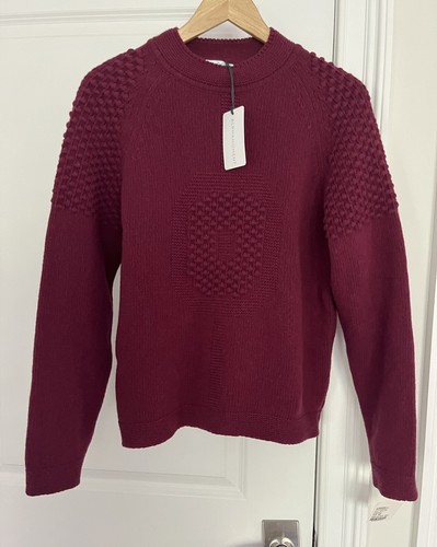 Alphamoment women’s wool sweater Size M burgundy NWT - Picture 2 of 8