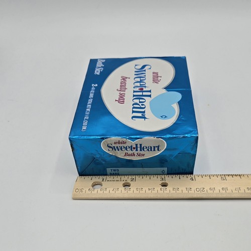 Vintage White Sweet Heart Bath Size Beauty Soap by Purex NOS Good Prop Vtg - Picture 7 of 8