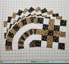 12 Black and Brown 5 Patch Chain Quilt Blocks Handmade 100% Cotton 10.5 inches — photo 1