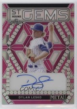 2022 Leaf Metal 1st Round Gems Pink Prismatic 3/4 Dylan Lesko #RG-DL1 Auto 12ty