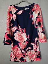 ELIZA J, WOMEN'S, LONG SLEEVE STRETCHY MULTI-COLORED LINED SHEATH DRESS, SIZE 6