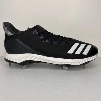 Adidas Baseball Cleats Mens 13 Icon Bounce CG5241 Black White Lace Up Low Top