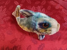 Vintage Steiff 11" Blue Flossy the Fish - Mohair, Glass Eyes No Tag or Button