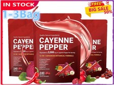 1-3PACK Cayenne Pepper Softgels Supplement, Supports Leg Vein, 240 Softge /1Bag