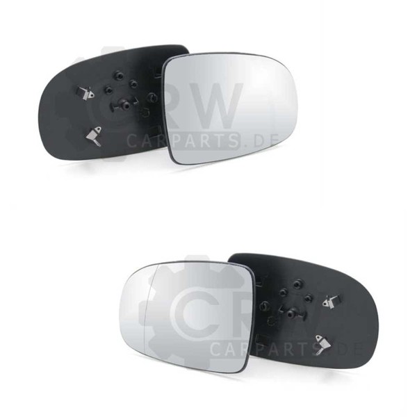AußEnspiegel Ersatzglas Spiegelglas Set FüR Opel Corsa C 10/00- AsphäRisch-image