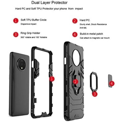 OnePlus 7T Case with Screen Protector - Black