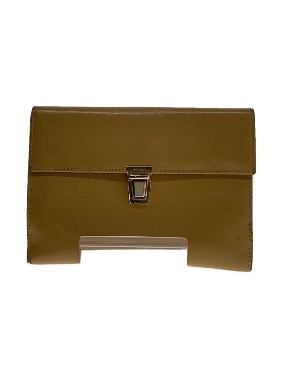 PRADA Bifold wallet Leather Yellow #202