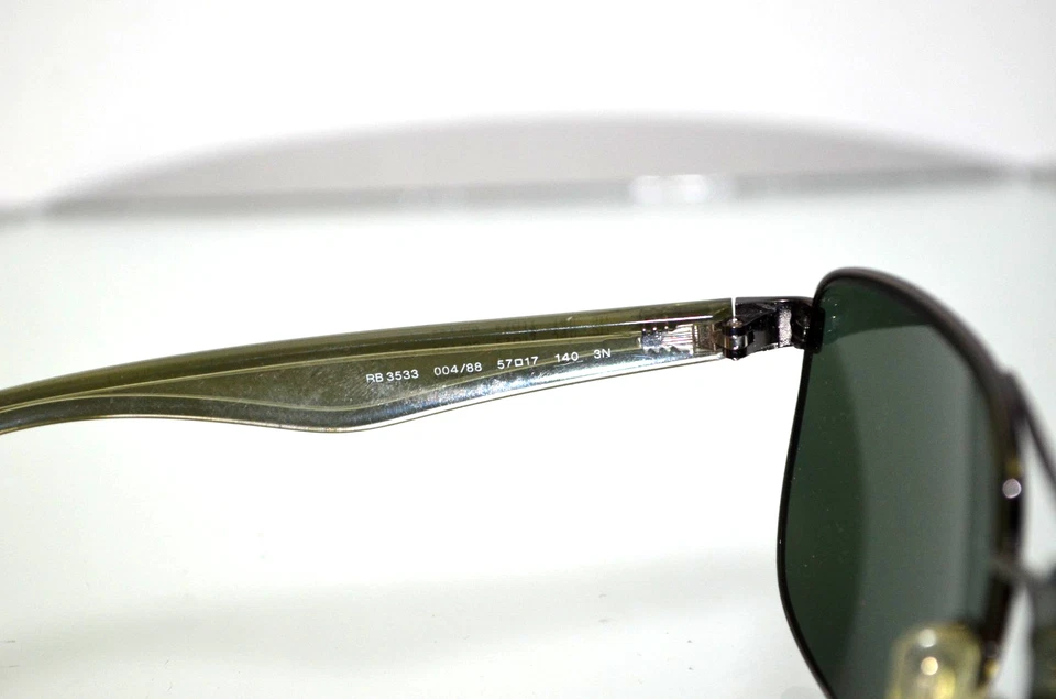 RARO Gafas de sol Ray-Ban Azul Gunmetal Aviador Italia RB3533 004/88 Foto 4 de 4