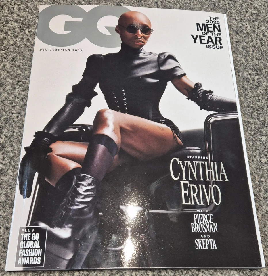 British GQ Magazine (UK) December 2025 - Men Of The Year - Cynthia Erivo Cover