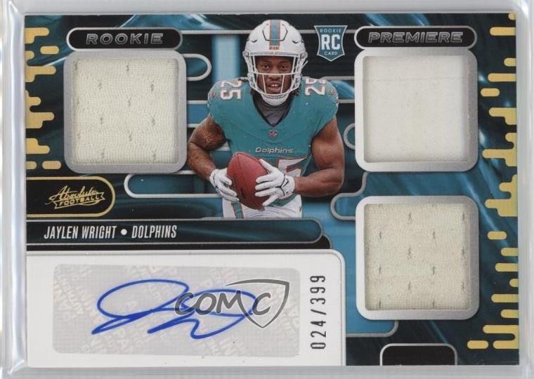 2024 Panini Absolute Rookie Premiere Materials 24/399 Jaylen Wright Auto RC 2y0