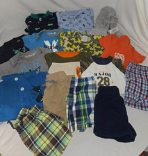 Huge Lot of 16 Baby Boy 0-3 month Summer Clothes - Mostly Carters- Mixed brands