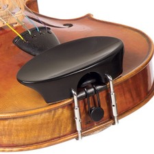 Flat Flesch Ebony Violin Chinrest   4/4 Size, Standard Bracket size, brown