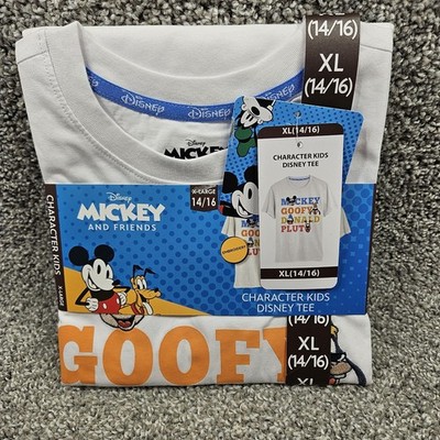 Disney Mickey And Friends Shirt Youth XL 14/16 White Character Graphic Tee