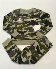 Boys Champion Jogger Outfit Size 5 Pants Sweatshirt 2 PC Camouflage Set New