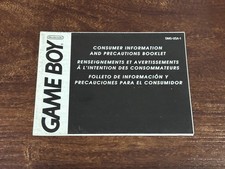 Consumer Information and Precautions Booklet Nintendo Gameboy Manual Only