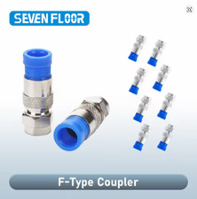 10PCS RG6 F Type Compression Connectors Coaxial Cable Waterproof